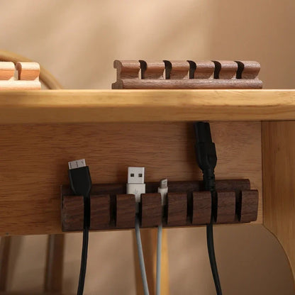 Wooden Grid Cable Organizer