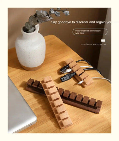 Wooden Grid Cable Organizer