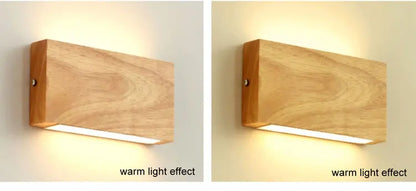 Japandi Style Oak Wall Lamps