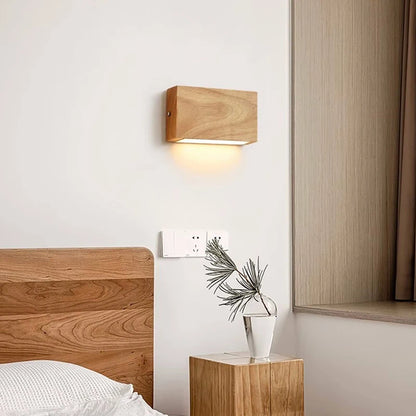 Japandi Style Oak Wall Lamps