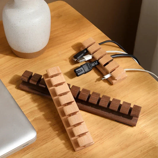 Wooden Grid Cable Organizer